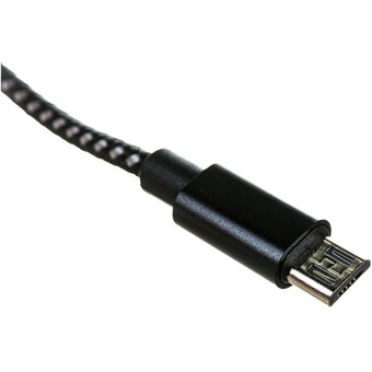  Кабель Perfeo U4801 USB2.0 A вилка - Micro USB вилка черно-белый 1м 