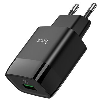  СЗУ HOCO C72Q Gloriou, 1USB, QC3.0 + Type-C (черный) 