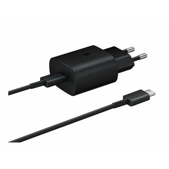  Сетевое зарядное устройство Samsung Adapter EP-TA800NBEGEU 25W Black 