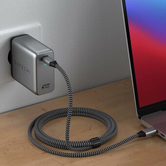 Зарядное устройство Satechi ST-UC100WSM-EU GaN Wall Charger 100W Type-C PD Space Gray 