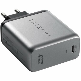  Зарядное устройство Satechi ST-UC100WSM-EU GaN Wall Charger 100W Type-C PD Space Gray 