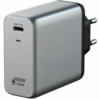  Зарядное устройство Satechi ST-UC100WSM-EU GaN Wall Charger 100W Type-C PD Space Gray 