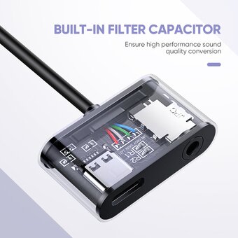  Переходник/адаптер UGREEN CM193 50596 Type C Male To 3.5mm Audio + Type C Female Adapter 