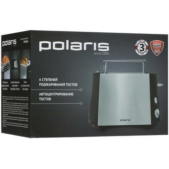  Тостер Polaris PET-0812A черный матовый 