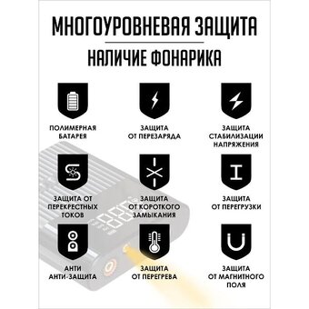  Пусковое устройство 3в1 насос автомобильный повербанк SmartiNext SN-ND8PRO-3IN1 черный 