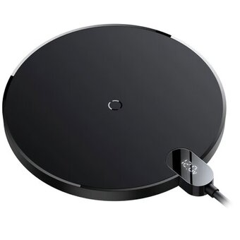  Беспроводное ЗУ Baseus CCED000001 Digital LED Display Gen 2 Wireless Charger 15W Black 