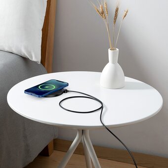  Беспроводное ЗУ Baseus CCED000001 Digital LED Display Gen 2 Wireless Charger 15W Black 