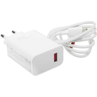  Сетевое зарядное устройство Xiaomi Mi BHR6039EU 33W Charging Combo (Type-A) MDY-11-EZ USB + кабель Type-C белое 