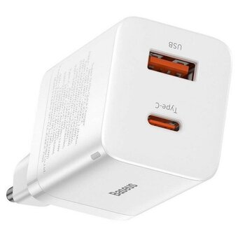  СЗУ Baseus Super Si Pro CCSUPP-E02 Quick Charger C+U 30W EU White 