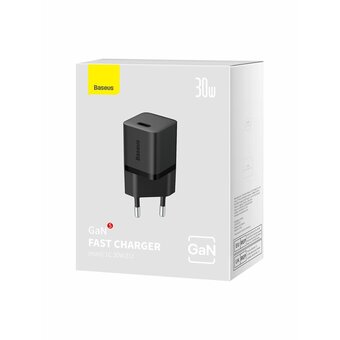  СЗУ Baseus GaN5 CCGN070401 Fast Charger mini 1C 30W EU Black 