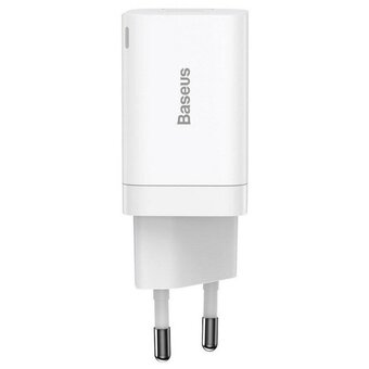  СЗУ Baseus Super Si Pro CCSUPP-E02 Quick Charger C+U 30W EU White 
