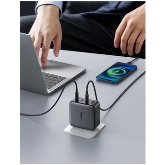  СЗУ Ugreen CD226 (90575) USB-A+3*USB-C 100W GaN Fast Charger with 100W USB-C Cable space gray 