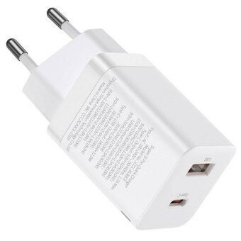  СЗУ Baseus Super Si Pro CCSUPP-E02 Quick Charger C+U 30W EU White 