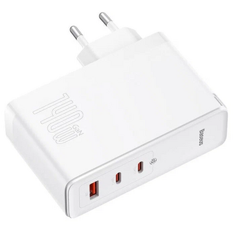  СЗУ Baseus GaN5 Pro CCGP100202 Fast Charger 2C+U 140W EU White (Type-C to Type-C 240W 1m) 