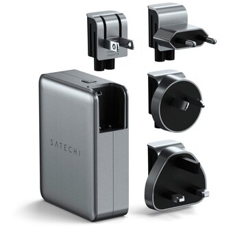  Зарядное устройство Satechi 145W USB-C 4-Port GAN Travel Charger ST-W145GTM Space Gray 