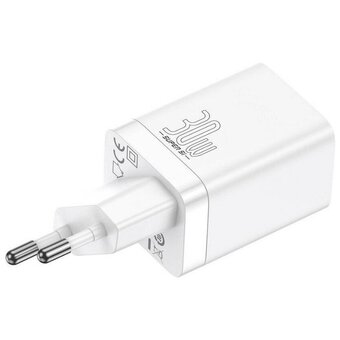  СЗУ Baseus Super Si Pro CCSUPP-E02 Quick Charger C+U 30W EU White 