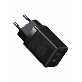  СЗУ Baseus Super Si Pro CCSUPP-E01 Quick Charger C+U 30W EU Black 