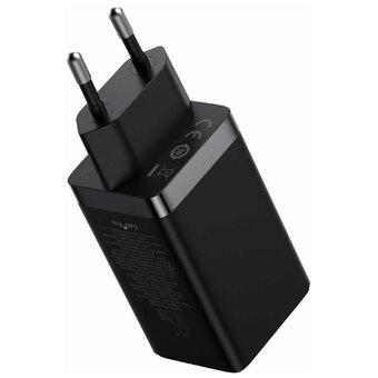  СЗУ Baseus GaN5 Pro CCGP120201 Fast Charger 2C+U 65W EU Cable Type-C  to Type-C 1m Black 