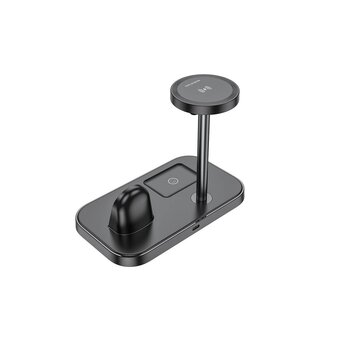  Беспроводное ЗУ BOROFONE BQ29 Feliz 3-in-1 wireless fast charger черный 
