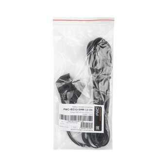  Кабель питания Hyperline PWC-IEC13-SHM-3.0-BK для компьютера Shucko+C13 3x0.75 3м 