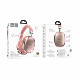 Наушники полноразмерные bluetooth HOCO W35 Max Joy BT розовый 