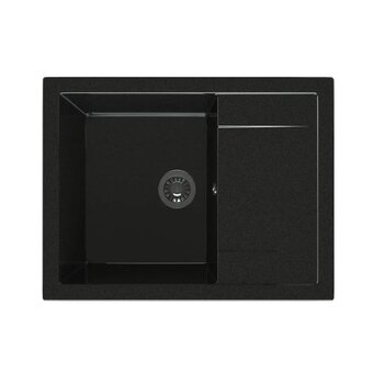  Кухонная мойка Maxstone MS-15 черный металлик глянец 