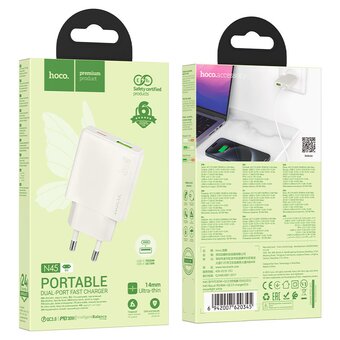  СЗУ НОСО N45 Biscuit PD30W+QC3.0 moonlight white 