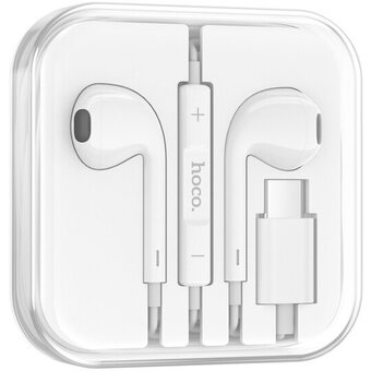  Наушники HOCO M101 Max Crystal grace wire-controlled earphones with microphone белый 