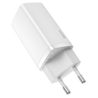  СЗУ Baseus GaN2 CCGAN2L-B02 Lite Quick Charger C+U 65W EU White 