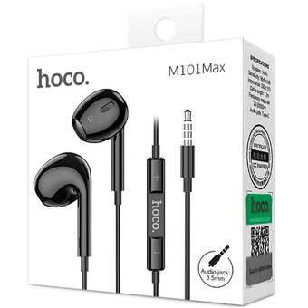  Наушники HOCO M101 Max Crystal grace wire-controlled earphones with microphone черный 