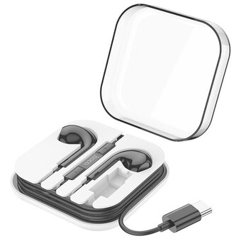  Наушники HOCO M101 Max Crystal grace wire-controlled earphones with microphone черный 