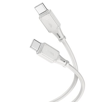  Дата-кабель HOCO X101 Assistant 60W silicone charging data cable Type-C + Type-C серый 
