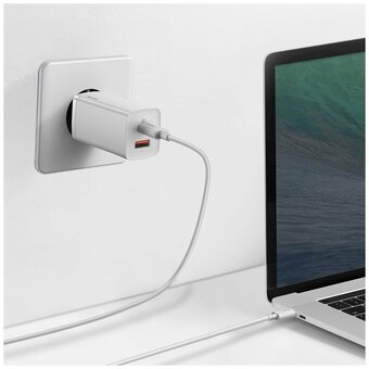  СЗУ Baseus GaN2 CCGAN2L-B02 Lite Quick Charger C+U 65W EU White 