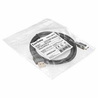 Кабель Exegate EX294771RUS USB 2.0 EX-CC-USB2-AMCM-3.0 (USB Type C/USB 2.0 Am, 3м) 