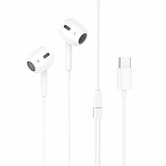  Наушники HOCO M101 Max Crystal grace wire-controlled earphones with microphone белый 