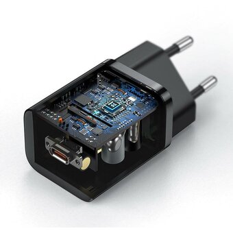  СЗУ Baseus Super Si TZCCSUP-L01 Quick Charger 1C 25W EU Sets Black 