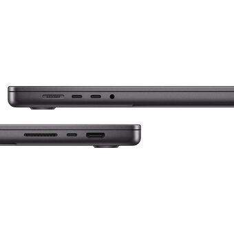  Ноутбук Apple MacBook Pro A2991 (MRW13HN/A) M3 Pro 12 core 18Gb SSD512Gb/18 core GPU 16.2" Liquid Retina XDR (3456x2234) Mac OS black WiFi BT Cam 