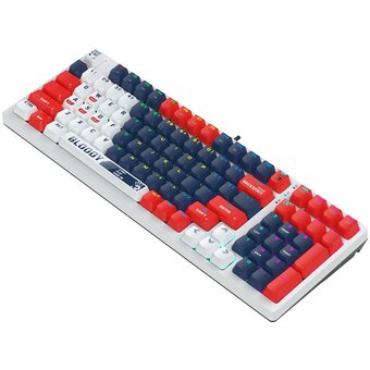  Клавиатура A4Tech Bloody S98 Sports Navy BLMS red Plus синий/белый USB for gamer LED 