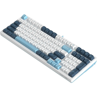  Клавиатура A4Tech Fstyler FS300 механическая белый/синий USB for gamer LED Panda snowboarding 