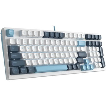  Клавиатура A4Tech Fstyler FS300 механическая белый/синий USB for gamer LED Panda snowboarding 