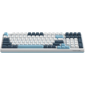  Клавиатура A4Tech Fstyler FS300 механическая белый/синий USB for gamer LED Panda snowboarding 