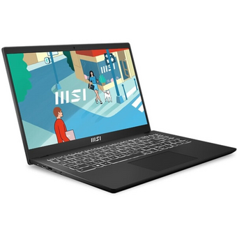  Ноутбук MSI MS-15HK Modern 15 B7M-260XBY (9S7-15HK12-260) 15.6" FHD IPS 60Hz/Ryzen 7 7730U/16GB/SSD512GB/AMD Radeon/White Backlit/DOS/Classic Black 
