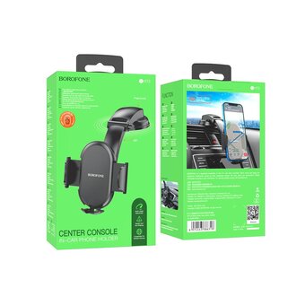  Автомобильный держатель BOROFONE BH73 Charm press type center console черный 