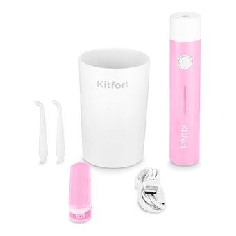  Ирригатор KitFort КТ-2957-1 розовый и белый 