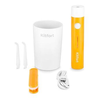  Ирригатор KitFort КТ-2957-4 оранжевый и белый 