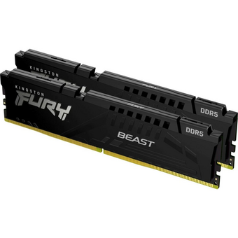  ОЗУ Kingston Fury Beast Black XMP CL30 (Kit of 2) (KF560C30BBK2-16) DDR 5 DIMM 16Gb PC48000, 6000Mhz, (retail) 