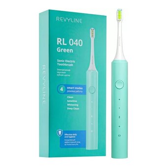  Электрическая зубная щетка REVYLINE RL 040 1 насадка, зеленый (6511) 
