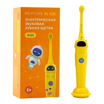  Электрическая зубная щетка REVYLINE RL 020 3шт насадки, оранжевый (5384) 
