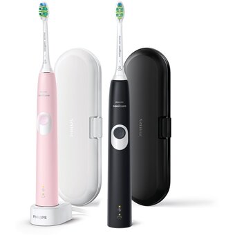  Набор электрических зубных щеток Philips Sonicare ProtectiveClean HX6800/35 черный/розовый 