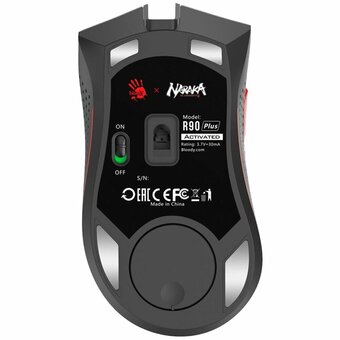  Мышь A4Tech Bloody R90 Plus Naraka оптическая (5000dpi) беспроводная USB (7but) белый/рисунок 
